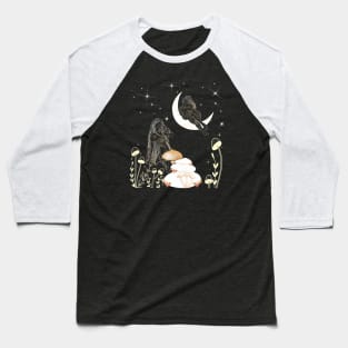 Observing Moon And Stars - Divine Feminine Baseball T-Shirt
